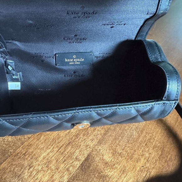 Kate Spade Heart 3D Barrel Quilted Crossbody - Black - Love Shack KK175 - Picture 4 of 10